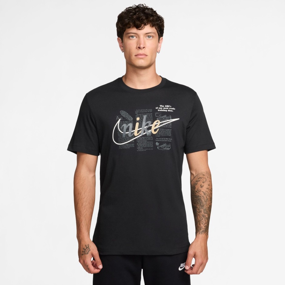 Ανδρική Κοντομάνικη Μπλούζα Μαύρη - Nike Sportswear