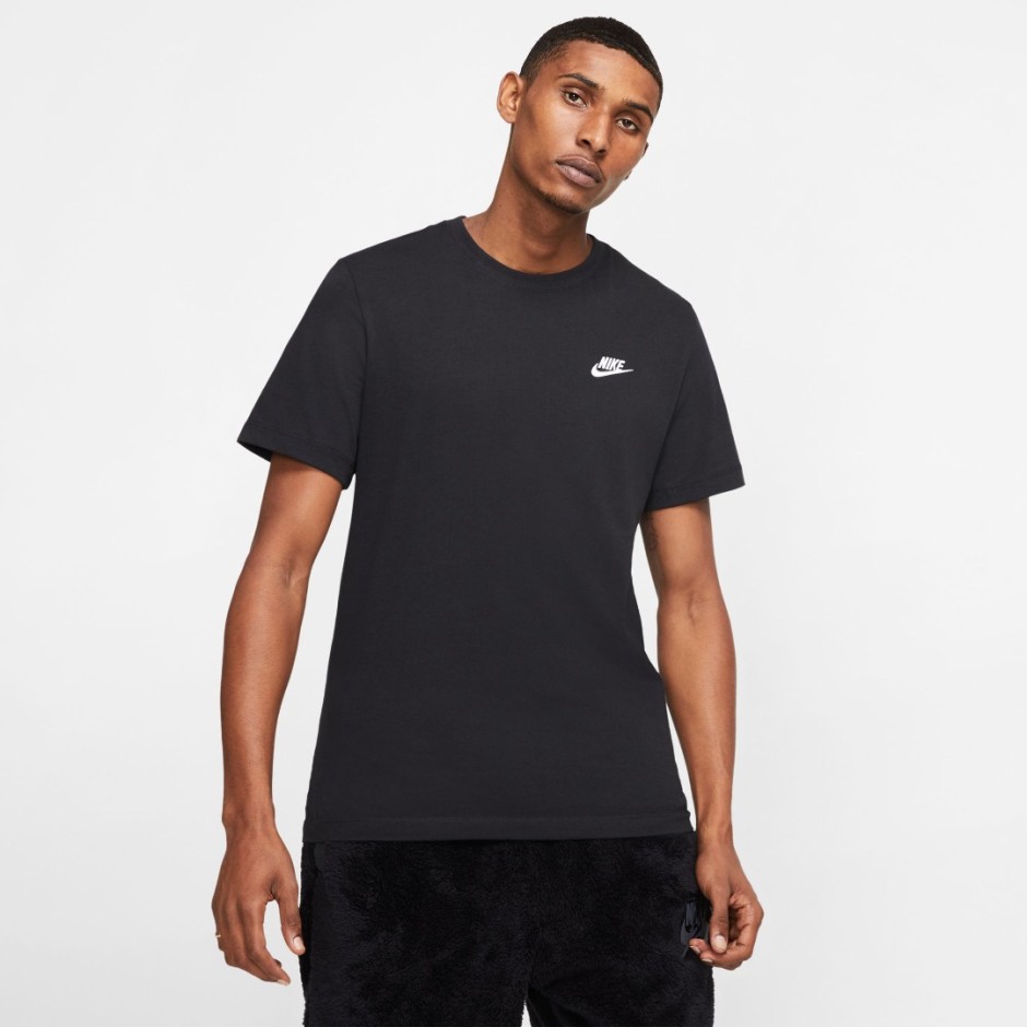 Ανδρική Κοντομάνικη Μπλούζα Μαύρη - Nike Sportswear Club