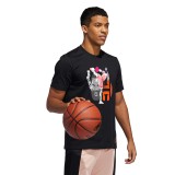 adidas Performance HARDEN GEEK UP KICK TEE GE4118 Black Image 5
