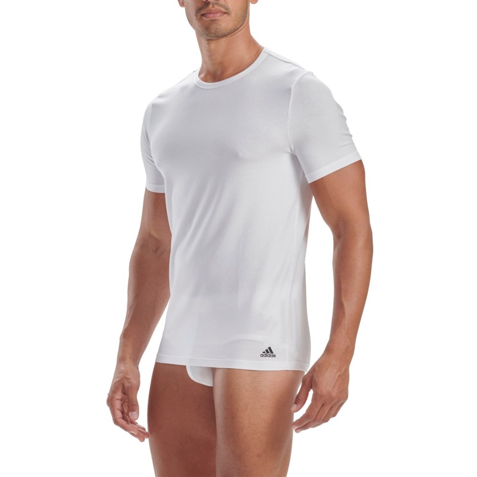 Ανδρικές Κοντομάνικες Μπλούζες Λευκές - adidas Active Core Cotton