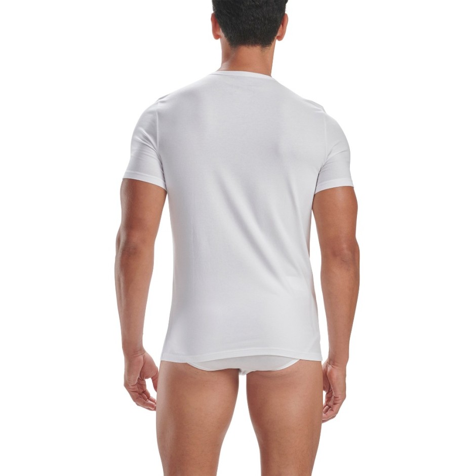 Ανδρικές Κοντομάνικες Μπλούζες Λευκές - adidas Active Core Cotton