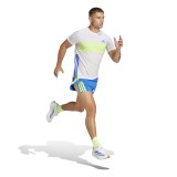 adidas Performance ADIZERO R TEE M JD7316 White Image 3
