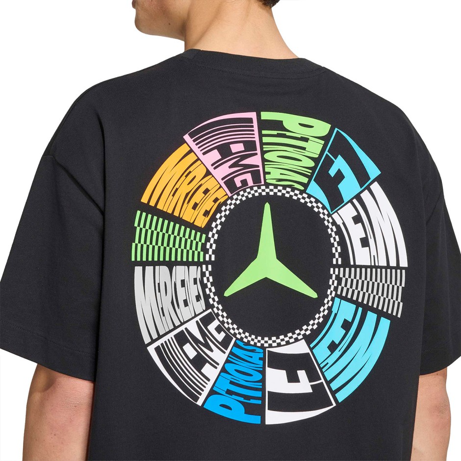 Ανδρική Κοντομάνικη Μπλούζα Μαύρη - adidas Performance Mercedes-AMG Petronas Formula One Team Lights On 