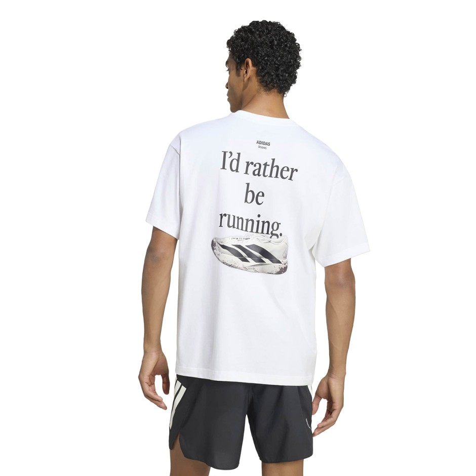 Ανδρική Κοντομάνικη Μπλούζα Λευκή - adidas Performance Run Essentials Graphic