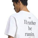Ανδρική Κοντομάνικη Μπλούζα Λευκή - adidas Performance Run Essentials Graphic Εικόνα 2