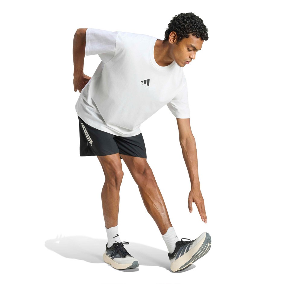 Ανδρική Κοντομάνικη Μπλούζα Λευκή - adidas Performance Run Essentials Graphic