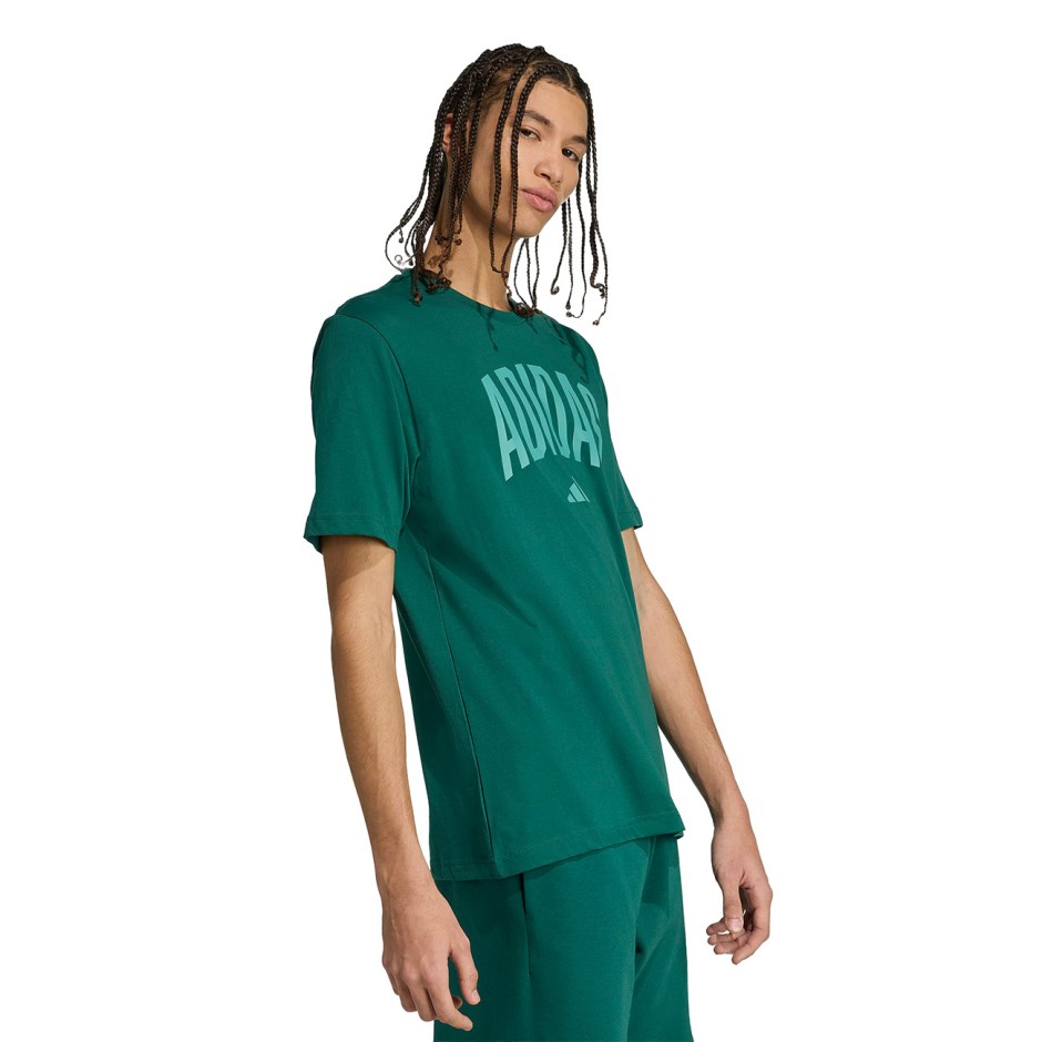Ανδρική Κοντομάνικη Μπλούζα Πράσινη - adidas Sportswear Collegiate Lineage Graphic