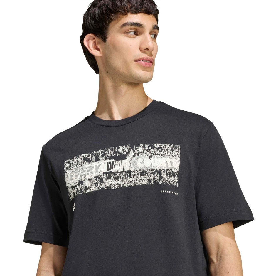Men's T-Shirt Black - adidas Performance Stadium Fans Graphic