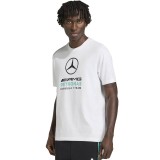 Ανδρική Κοντομάνικη Μπλούζα Λευκή - adidas Performance Mercedes-AMG Petronas Formula One Team DNA Εικόνα 