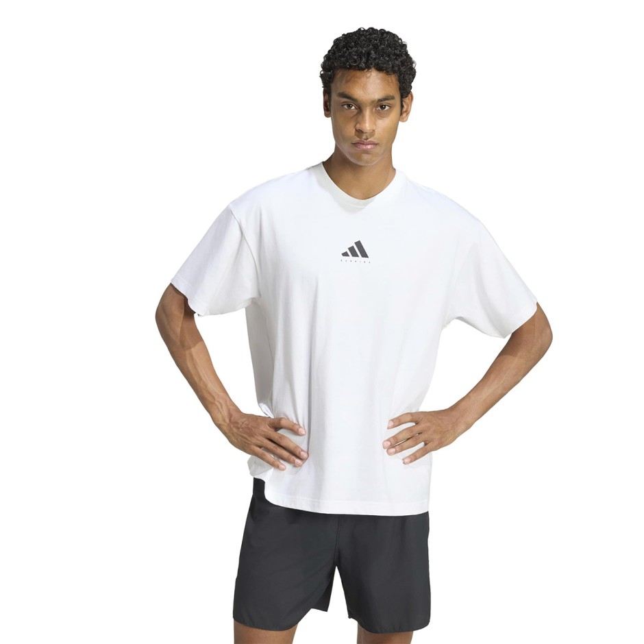 Ανδρική Κοντομάνικη Μπλούζα Λευκή - adidas Performance Run Essentials Graphic