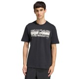Men's T-Shirt Black - adidas Performance Stadium Fans Graphic Image 
