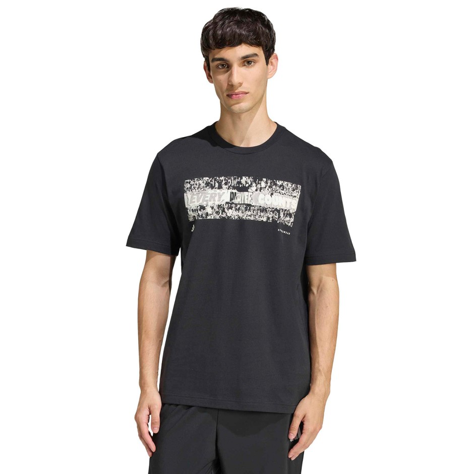 Men's T-Shirt Black - adidas Performance Stadium Fans Graphic