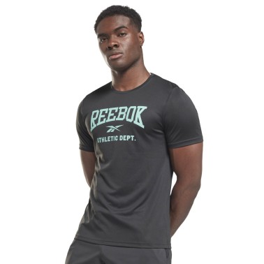 Ανδρική Κοντομάνικη Μπλούζα Προπόνησης Reebok Sport WOR POLY GRAPHIC SS TEE Μαύρο 