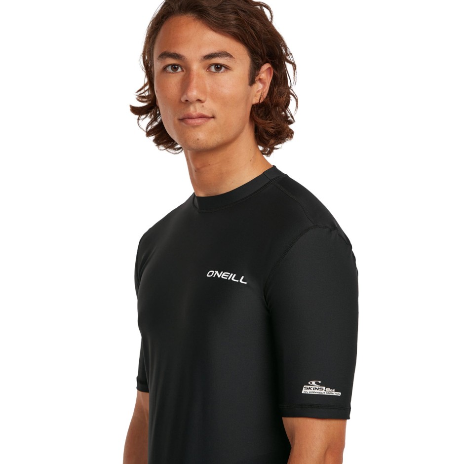 Men's Rash Guard Black - O'Neill Short-Sleeve Skin
