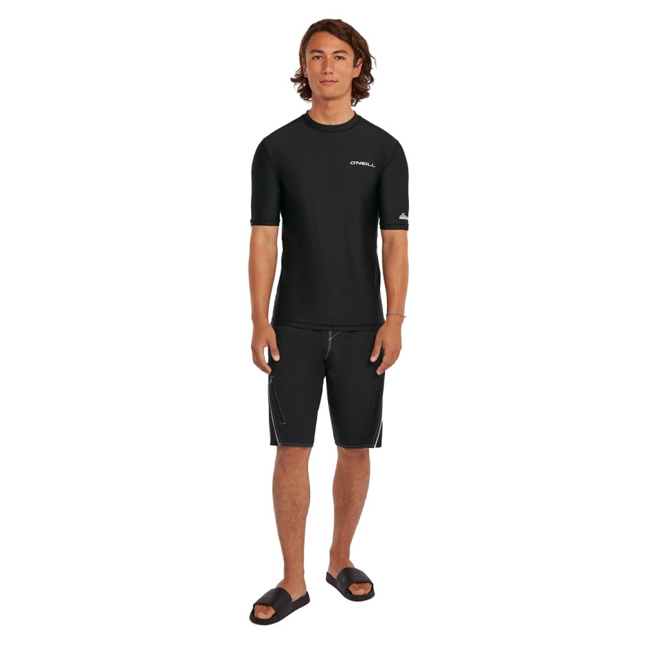 Men's Rash Guard Black - O'Neill Short-Sleeve Skin