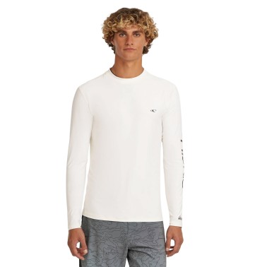 Men's Rash Guard White - O'Neill Long-Sleeve Skin 