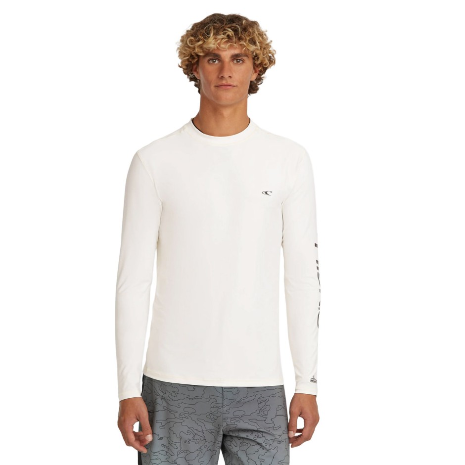 Men's Rash Guard White - O'Neill Long-Sleeve Skin 