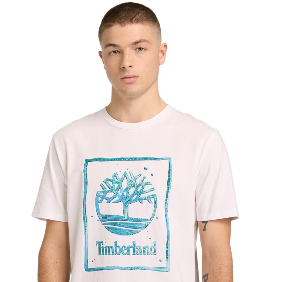 Men's T-Shirt White - Timberland Water Stack Logo