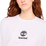 Ανδρική Κοντομάνικη Μπλούζα Λευκή - Timberland Stack Logo Print Εικόνα 0