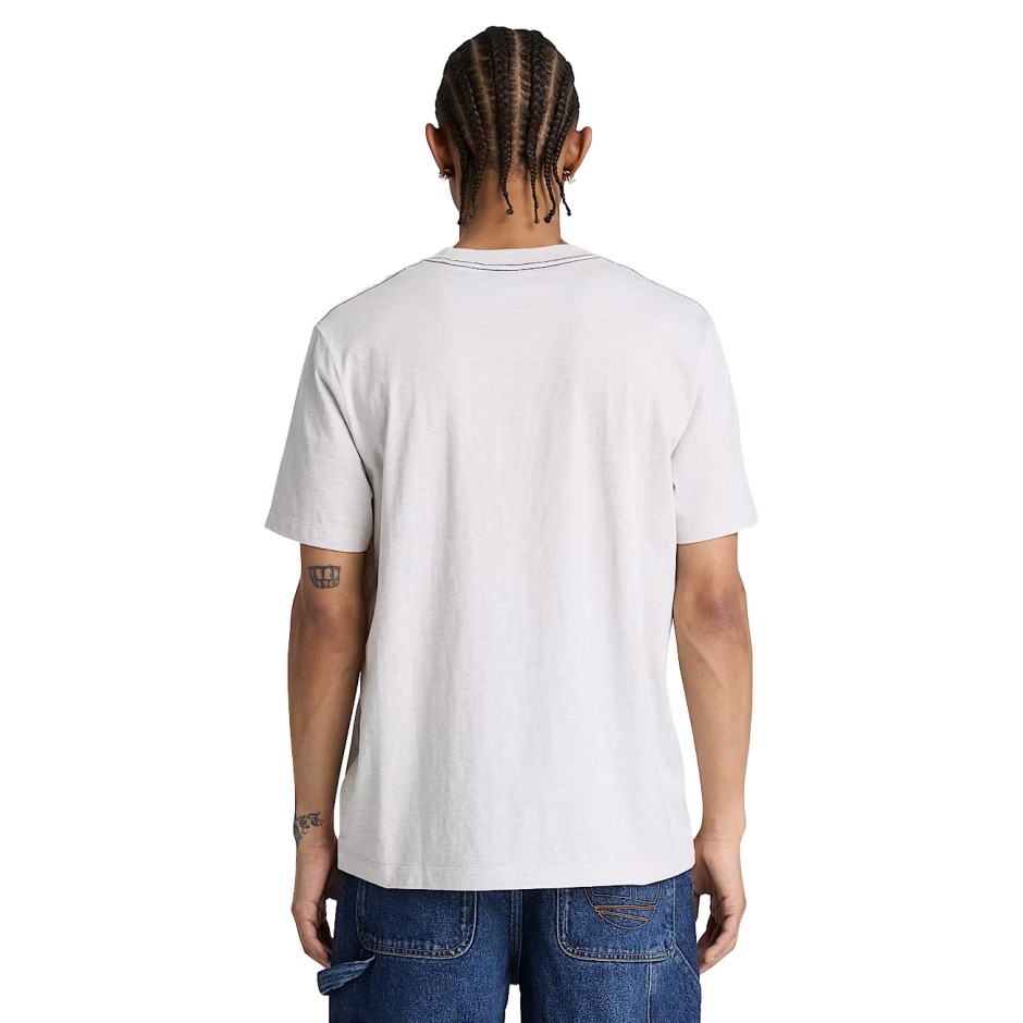Men's T-Shirt Ecru - Timberland Established 1973 Embroidered