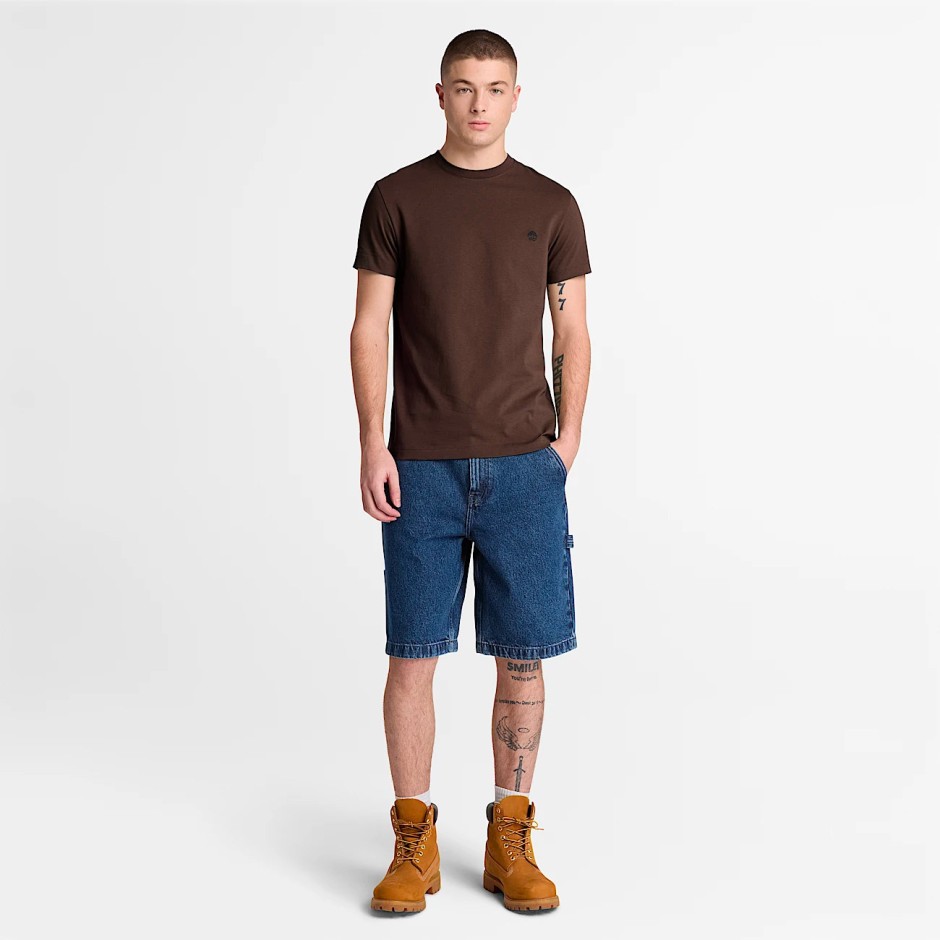 TIMBERLAND DUNSTAN RIVER SHORT-SLEEVE TEE TBC0YHBUC35-C35 Καφέ