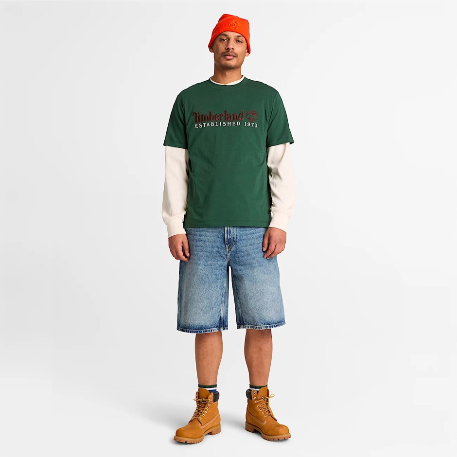 TIMBERLAND ESTABLISHED 1972 SHORT-SLEEVE TBC0YHBR398-398 Χακί