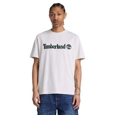 Men's T-Shirt Ecru - Timberland Established 1973 Embroidered