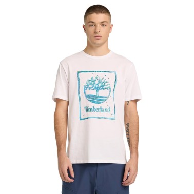 Men's T-Shirt White - Timberland Water Stack Logo