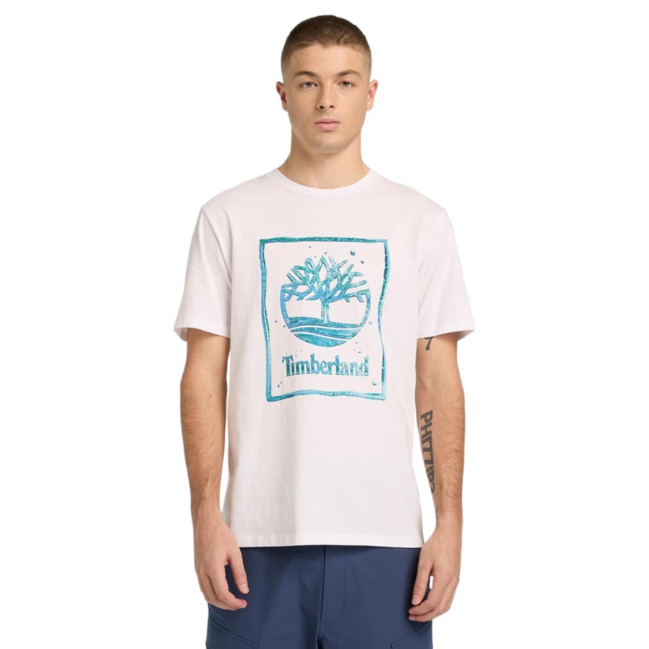 Men's T-Shirt White - Timberland Water Stack Logo