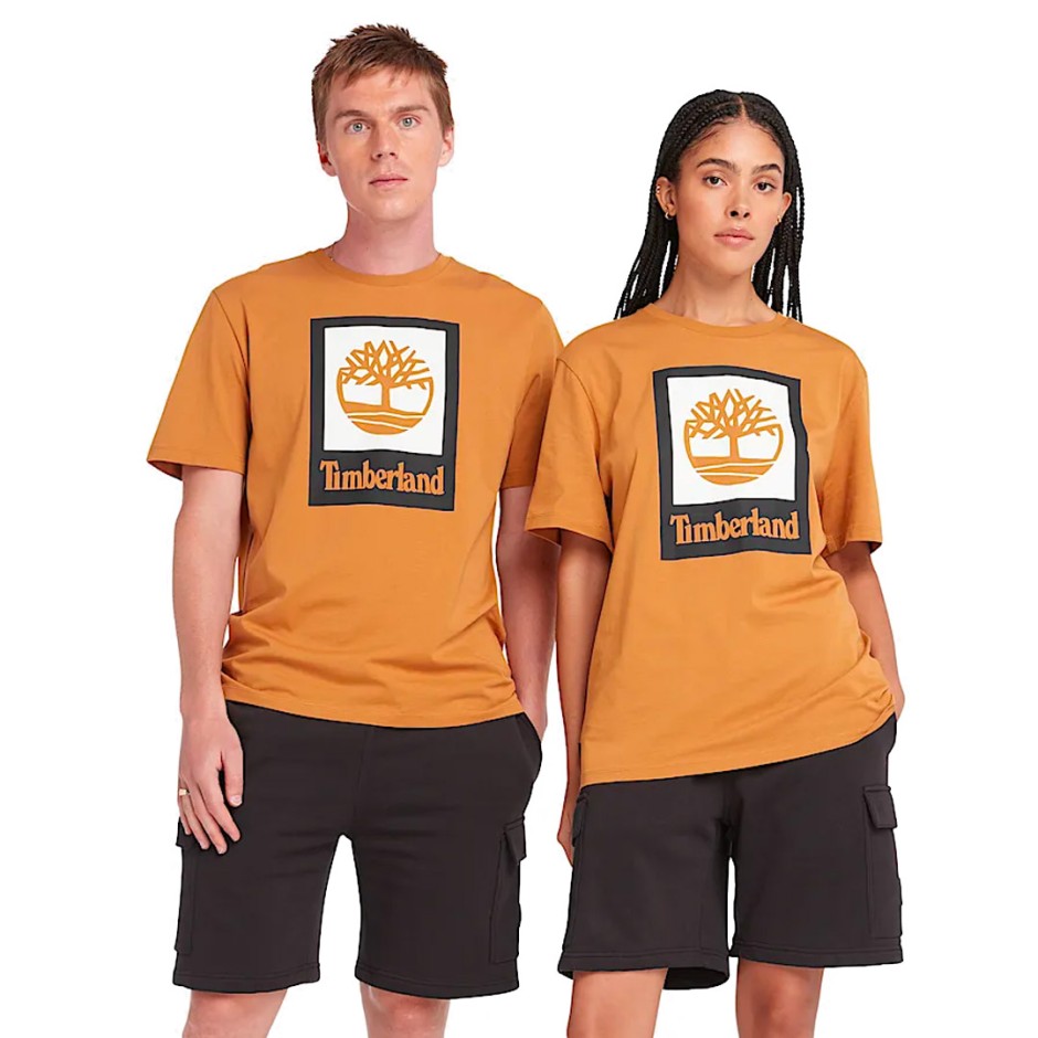 TIMBERLAND STACK LOGO TEE TB0A5QS2P47-P47 Mustard