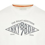 Ανδρική Κοντομάνικη Μπλούζα Εκρού - Funky Buddha Εικόνα 0