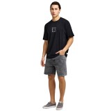 Ανδρική Κοντομάνικη Μπλούζα Μαύρη - Funky Buddha Εικόνα 2