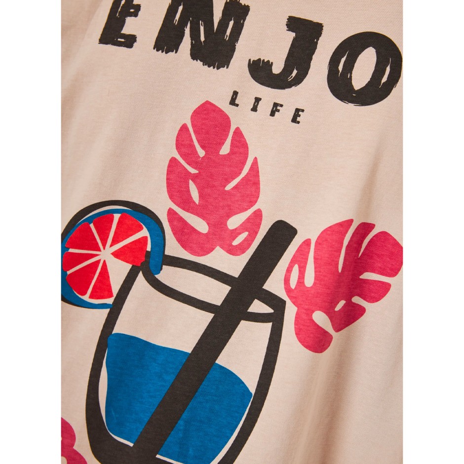 Ανδρική Κοντομάνικη Μπλούζα Μπεζ - Funky Buddha