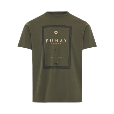 Ανδρική Κοντομάνικη Μπλούζα Χακί - Funky Buddha