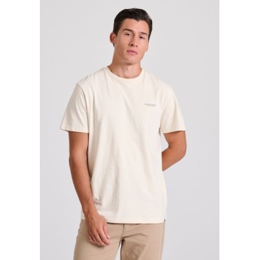 Ανδρική Κοντομάνικη Μπλούζα Εκρού - Funky Buddha The Essentials