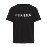 Ανδρική Κοντομάνικη Μπλούζα Μαύρη - Funky Buddha Εικόνα 