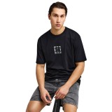 Ανδρική Κοντομάνικη Μπλούζα Μαύρη - Funky Buddha Εικόνα 