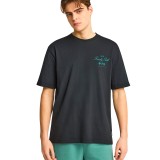 Ανδρική Κοντομάνικη Μπλούζα Μαύρη - Funky Buddha Εικόνα 