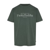 Ανδρική Κοντομάνικη Μπλούζα Πράσινη - Funky Buddha Εικόνα 