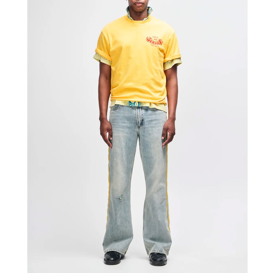 Men's T-Shirt Yellow - Deus Ruff And Smooth