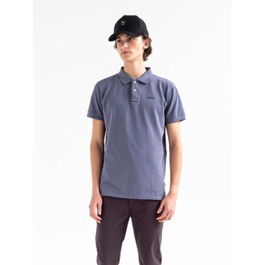 BASEHIT MEN'S GARMENT DYED POLO 201.BM35.70GD-GD STONE BLUE Blue