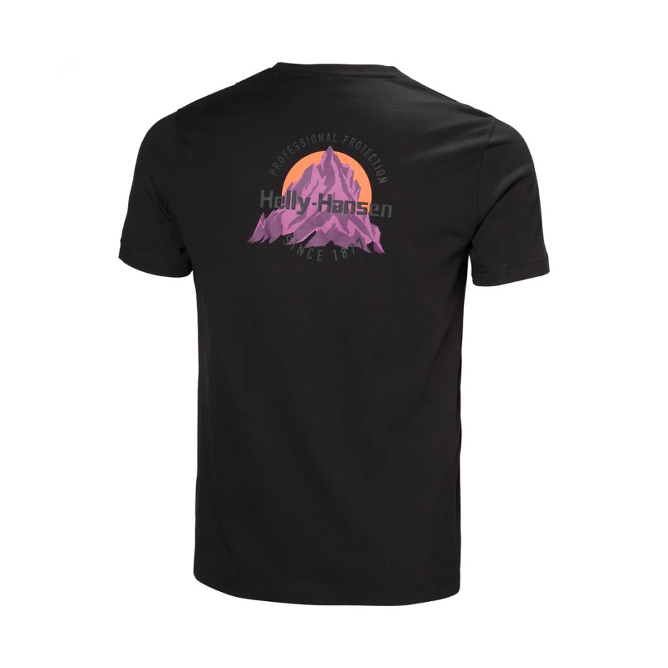 Ανδρική Κοντομάνικη Μπλούζα Μαύρη - Helly Hansen Core Graphic 2.0