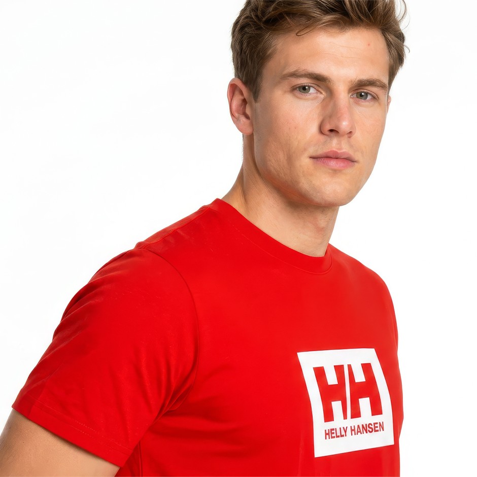 Ανδρική Κοντομάνικη Μπλούζα Κόκκινη - Helly Hansen Box 2.0