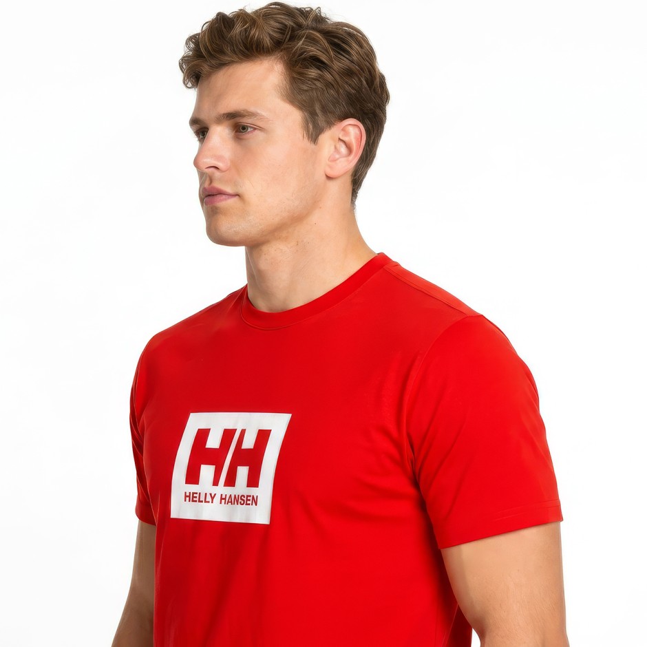 Ανδρική Κοντομάνικη Μπλούζα Κόκκινη - Helly Hansen Box 2.0