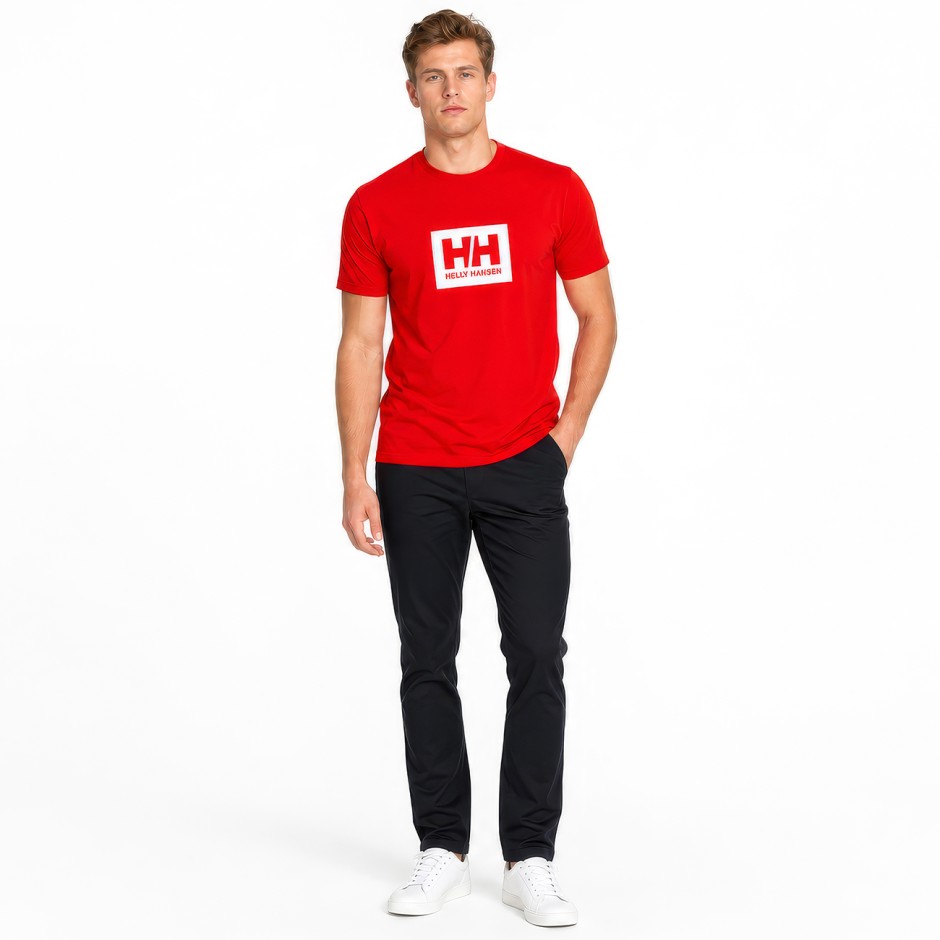 Ανδρική Κοντομάνικη Μπλούζα Κόκκινη - Helly Hansen Box 2.0