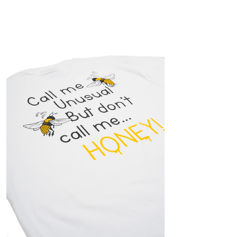 Ανδρική Κοντομάνικη Μπλούζα Λευκή - Bee Unusual Don't Call Me Honey