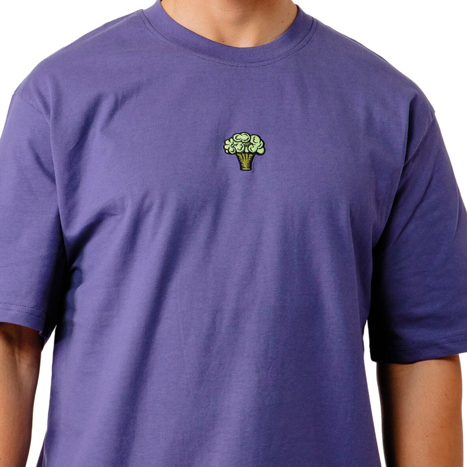 Men's T-Shirt Purple - Bee Unusual 'The Sharks Are Vegan'