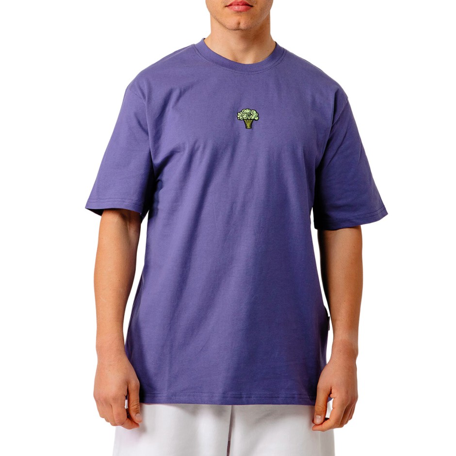 Men's T-Shirt Purple - Bee Unusual 'The Sharks Are Vegan'