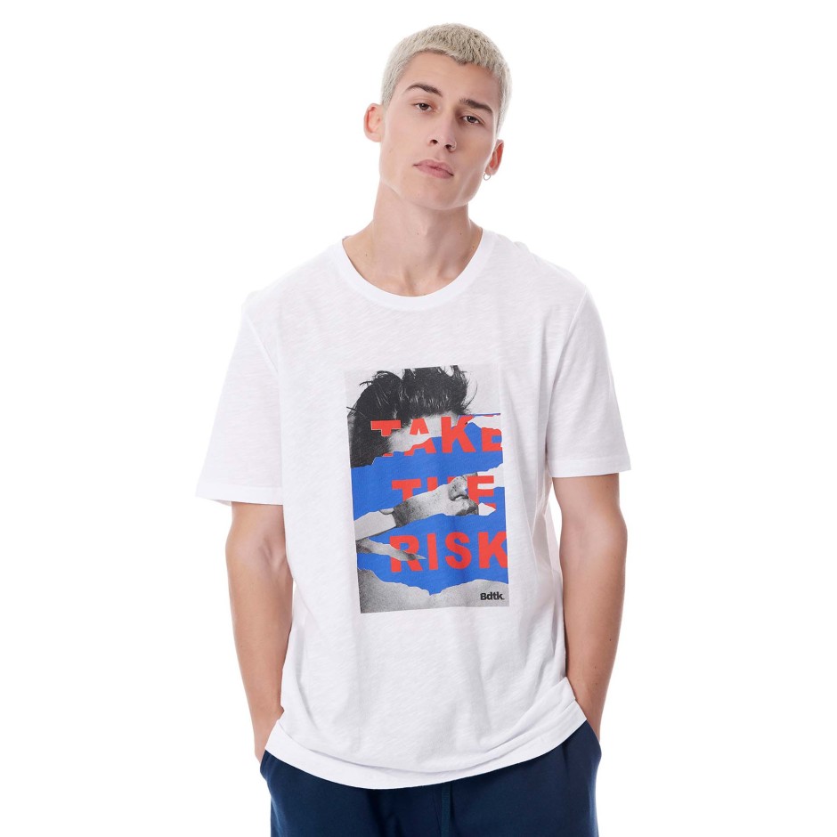 BODYTALK BDTK MEN'S TOP WITH CHEST PRINT 1191-958028-00200 Λευκό