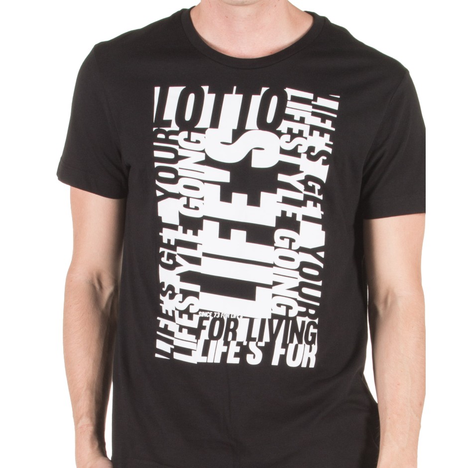 LOTTO L73 VI TEE LIFE'S JS 210991-ALL BLACK Black